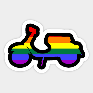 Rainbow Shirt Vintage Retro Motorcycle Sticker